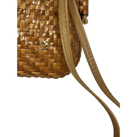 Aldo D’ Oro Vintage Wicker & Leather Shoulder Bag By JR - Picture 4 of 11